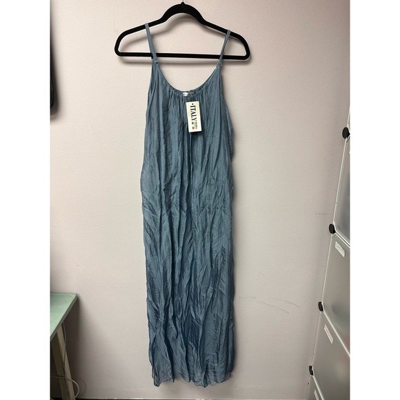 Made in Italy Dresses & Skirts - Beautiful maxi dress blue 100% silk made in Italy OS